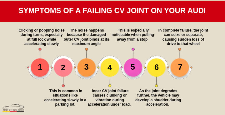 Symptoms of a Failing CV Joint on Your Audi